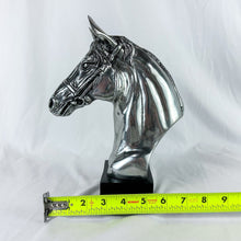 Load image into Gallery viewer, Vintage Metal Horse Bust Sculpture