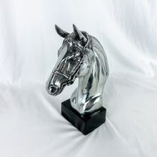 Load image into Gallery viewer, Vintage Metal Horse Bust Sculpture