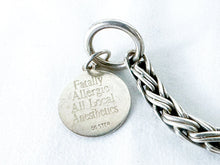 Load image into Gallery viewer, Vintage Sterling Silver "Fatally Allergic All Local Anesthetics" Medical ID Bracelet