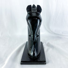 Load image into Gallery viewer, Vintage Carved Black Stone Horse Bust