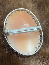 Load image into Gallery viewer, Brooch, Abalone Shell Cameo in Sterling Silver