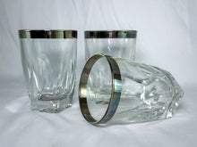 Load image into Gallery viewer, Vintage Libbey Platinum-Rimmed Lowball Glass