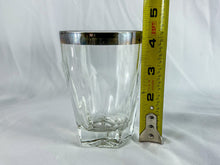 Load image into Gallery viewer, Vintage Libbey Platinum-Rimmed Lowball Glass