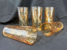 Load image into Gallery viewer, Vintage Tall Peach Luster Tumbler Glass