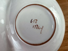 Load image into Gallery viewer, Vintage "Italy 617" Turquoise & White Italian Pottery Separated Dish Basket