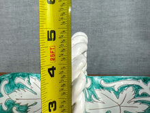 Load image into Gallery viewer, Vintage "Italy 617" Turquoise & White Italian Pottery Separated Dish Basket
