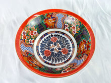 Load image into Gallery viewer, Vintage Saji Japan China Floral Dragon Design 9 Inch Bowl
