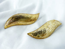 Load image into Gallery viewer, Vintage Large Sterling Silver Gold-Tone Abstract Earrings
