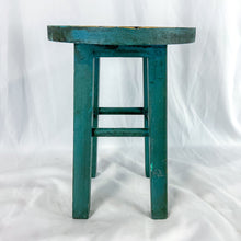 Load image into Gallery viewer, Vintage Hand-Painted Nautical Themed Stool