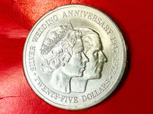 Load image into Gallery viewer, 1972 Cayman Islands Specimen Uncirculated Edition Sterling Silver Queen Elizabeth II and Prince Philip 25th Wedding Anniversary Coin