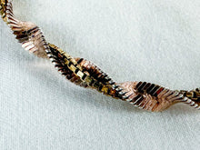 Load image into Gallery viewer, Vintage 7" Sterling Silver Bi-Tone Twist & Box Double Chain Bracelet