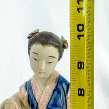 Load image into Gallery viewer, Vintage Ceramic Chinese Lady Figurine with Basket of Flowers