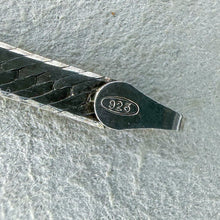 Load image into Gallery viewer, Vintage 7 Inch Sterling Silver Herringbone Chain Bracelet