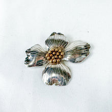 Load image into Gallery viewer, Vintage Sterling Silver Dogwood Flower Brooch/Pendant