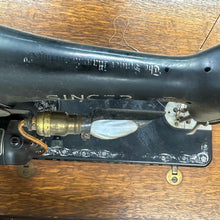 Load image into Gallery viewer, 1927 Singer Sewing Machine & Modified Electric Pedal Desk, Sewing Machine Untested