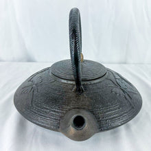 Load image into Gallery viewer, Vintage Chinese Cast Iron Butterfly Motif Teapot