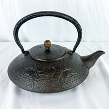 Load image into Gallery viewer, Vintage Chinese Cast Iron Butterfly Motif Teapot
