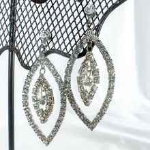 Load image into Gallery viewer, Vintage "Miss America" Rhinestone Dangling Earrings