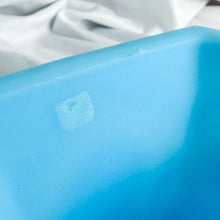 Load image into Gallery viewer, Vintage Fenton Blue Satin Glass Footed Bowl