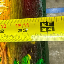 Load image into Gallery viewer, Original Acrylic on Canvas Signed by Artist Green, Red, & Yellow Abstract Painting