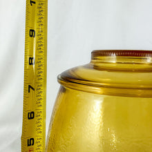 Load image into Gallery viewer, Vintage Bartlett Mushroom Motif Amber Glass Lidded Cookie Jar