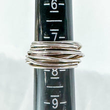 Load image into Gallery viewer, Vintage Sterling Silver "Twig" Wrapped Wire Ring, Size 7.5