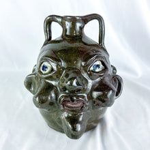 Load image into Gallery viewer, 2002 Signed Grace Nell Hewell Double-Sided Ugly Face Jug