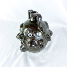 Load image into Gallery viewer, 2002 Signed Grace Nell Hewell Double-Sided Ugly Face Jug