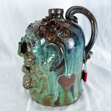 Load image into Gallery viewer, Signed Savannah S. Craven Peace & Love Face Jug with COA 42468