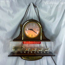Load image into Gallery viewer, 1982 Budweiser Hanging Light-Up Clydesdale Coach Bar Clock
