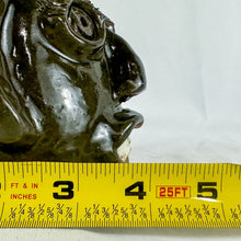 Load image into Gallery viewer, Mary & Stanley Ferguson Small Moss Green 4-Teeth Ugly Face Jug