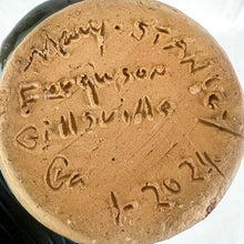 Load image into Gallery viewer, Mary & Stanley Ferguson Small Moss Green 4-Teeth Ugly Face Jug