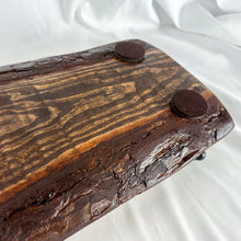 Load image into Gallery viewer, Vintage Wooden Live Edge Display Tray with Handles