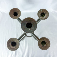 Load image into Gallery viewer, Vintage Hand-Crafted Wrought Iron Tabletop Candelabra