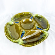 Load image into Gallery viewer, Vintage McCoy Pottery "906" Moss Green 5-Section Serving Platter