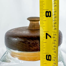 Load image into Gallery viewer, 1960s Libbey of Canada Hexagonal Wood Top Counter Jar
