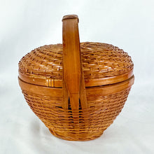 Load image into Gallery viewer, Vintage Chinese Wicker Lidded Sewing Basket