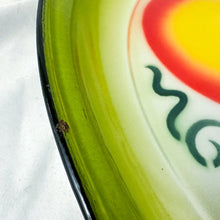 Load image into Gallery viewer, 1960s 18-inch Green, Yellow, Orange Enamelware Serving Tray