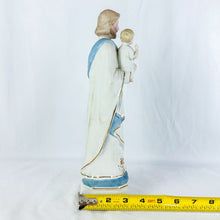 Load image into Gallery viewer, Antique German Porcelain St. Joseph Holding the Christ Child Figurine