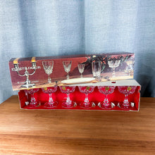 Load image into Gallery viewer, Vintage Pompadour Cristal d'Arques Coupes 6-Piece Boxed Set