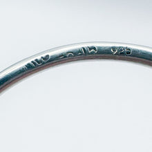 Load image into Gallery viewer, Vintage Sterling Silver Paw Print Charm Open Bangle Bracelet