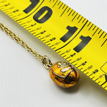 Load image into Gallery viewer, Mini Orange Imperial Egg Pendant with Chain