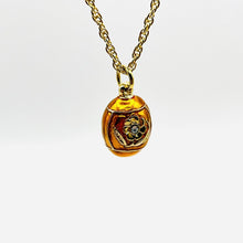 Load image into Gallery viewer, Mini Orange Imperial Egg Pendant with Chain
