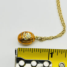 Load image into Gallery viewer, Mini Orange Imperial Egg Pendant with Chain