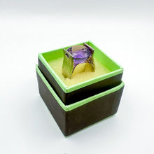 Load image into Gallery viewer, Vintage Sterling Silver Purple Stone Cocktail Ring, Size 6.5