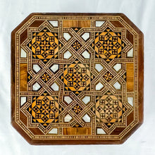 Load image into Gallery viewer, Vintage Wood & Shell Mosaic Trinket Box