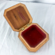 Load image into Gallery viewer, Vintage Wood & Shell Mosaic Trinket Box