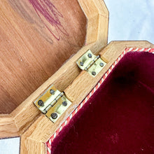 Load image into Gallery viewer, Vintage Wood & Shell Mosaic Trinket Box