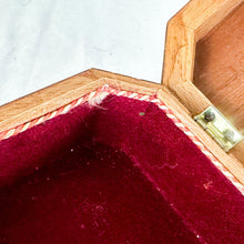 Load image into Gallery viewer, Vintage Wood & Shell Mosaic Trinket Box