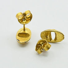 Load image into Gallery viewer, Earrings, Vintage Capri, 14k Gold Post, Abstract